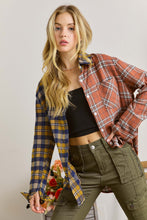 Load image into Gallery viewer, Rust &amp; Mustard Button Down Plaid Shirt
