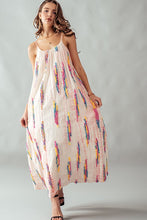 Load image into Gallery viewer, Embroidery Multi-Stripe Pattern Maxi Dress
