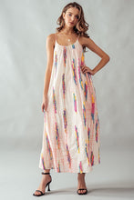 Load image into Gallery viewer, Embroidery Multi-Stripe Pattern Maxi Dress
