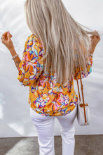 Load image into Gallery viewer, Yellow Floral Print Blouse - Size XL
