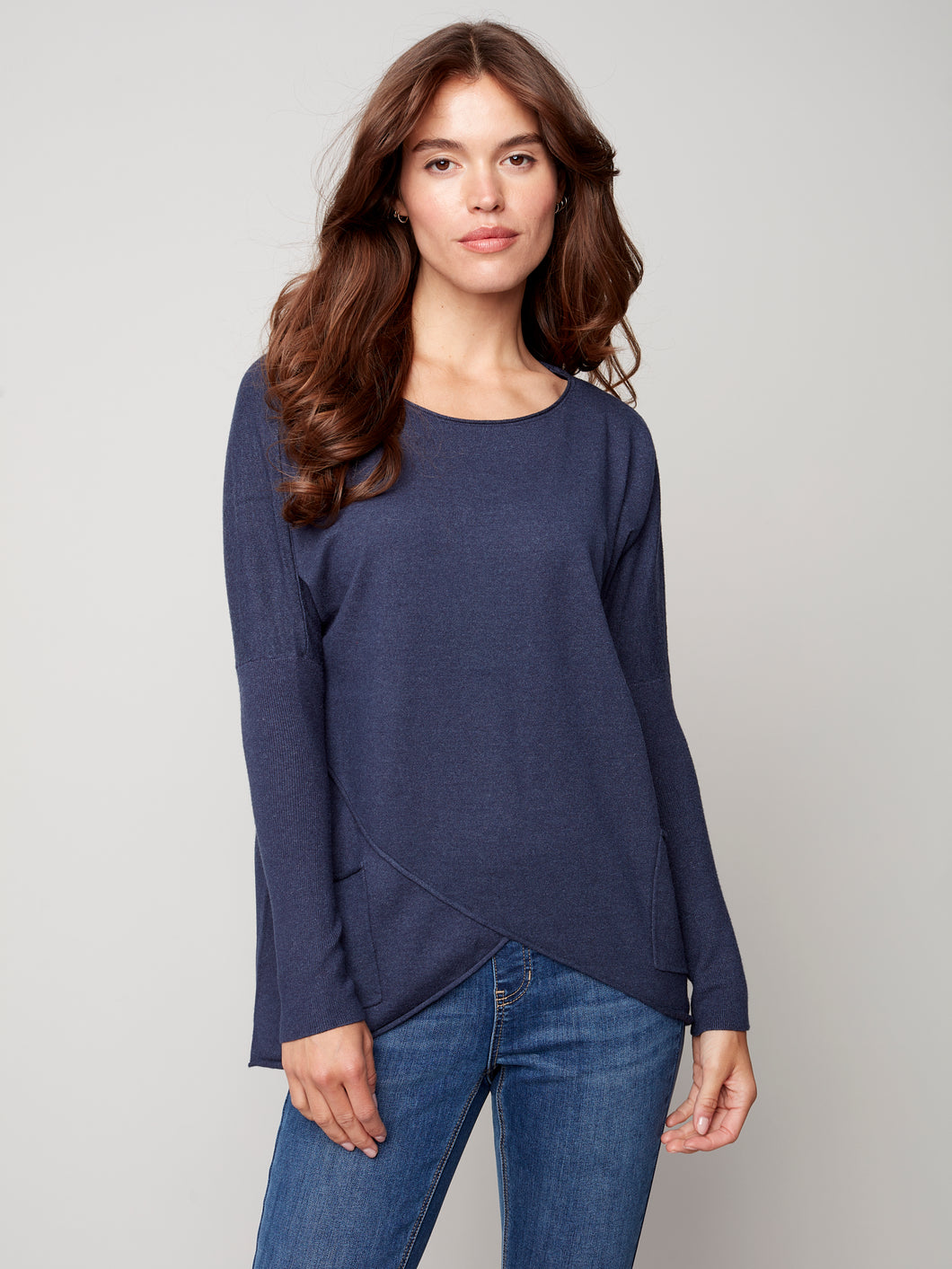 Charlie B Heather Denim Sweater - Size S