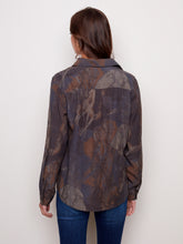 Load image into Gallery viewer, Charlie B Coffee Print Blouse - Size XL
